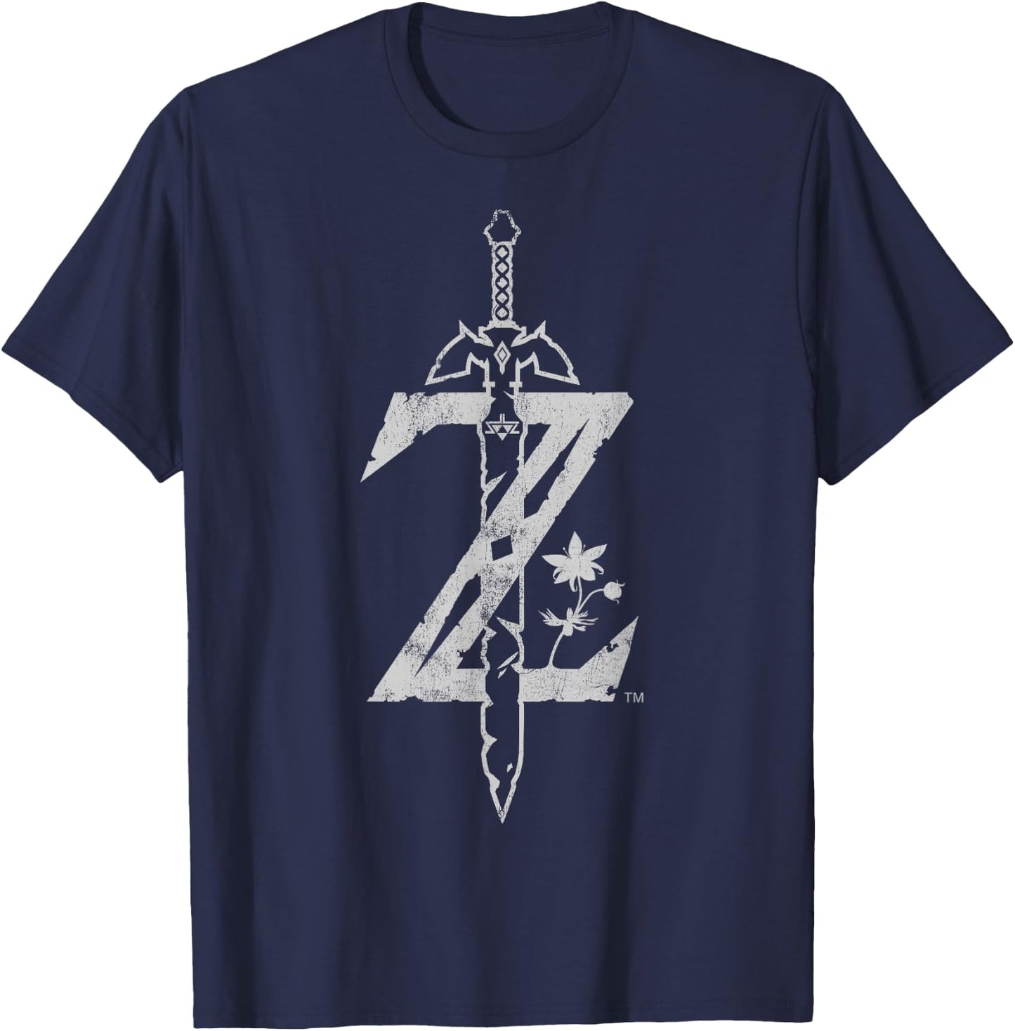 Zelda Breath Of The Wild Logo T-Shirt - T-Shirt | Navy