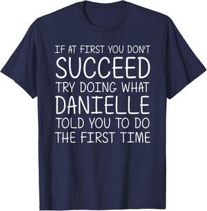 DANIELLE Gift Name Personalized Birthday Funny Christmas T-Shirt - T-Shirt | Navy