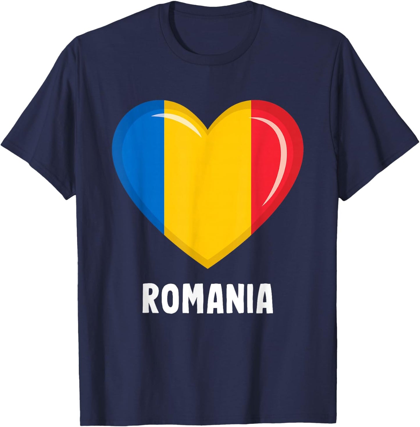 Romania flag jersey, Romanian T-Shirt - T-Shirt | Navy