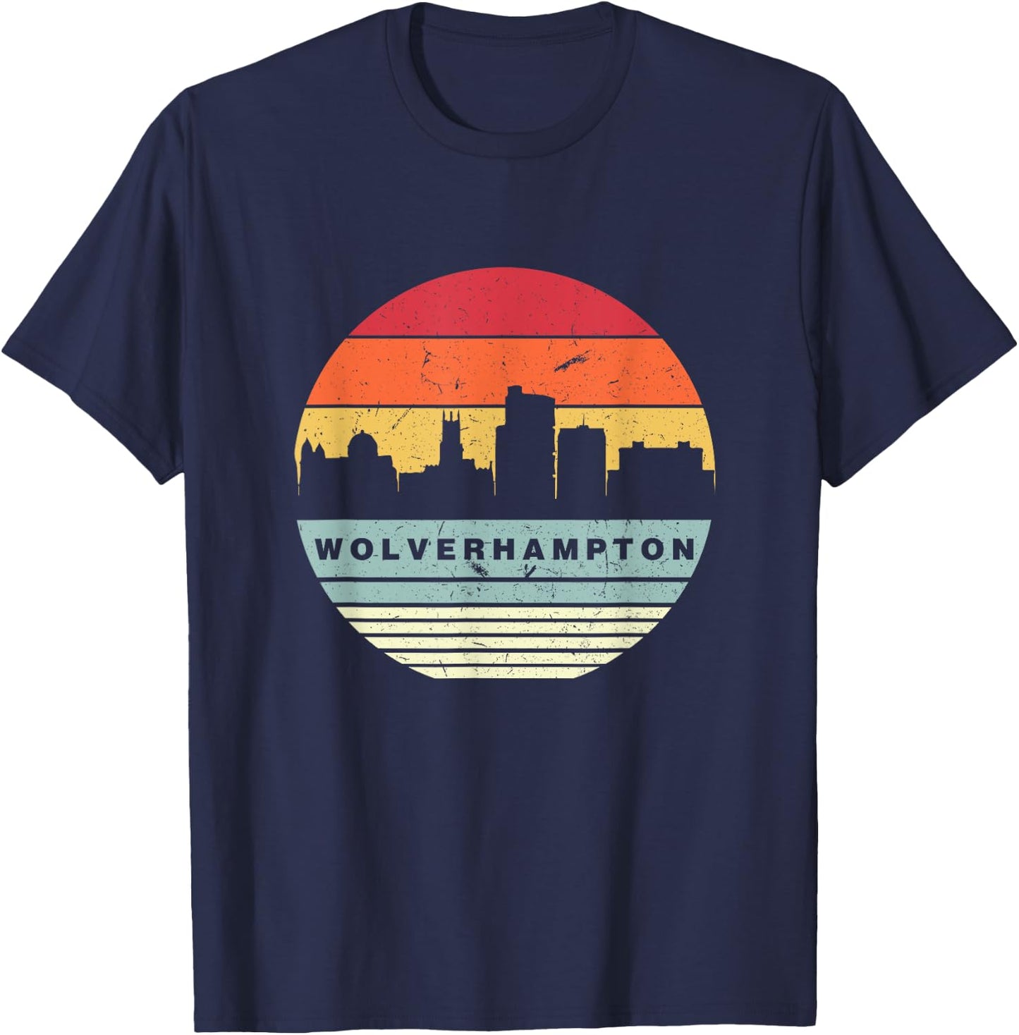 Retro Vintage Matching Wolverhampton T-Shirt - T-Shirt | Navy
