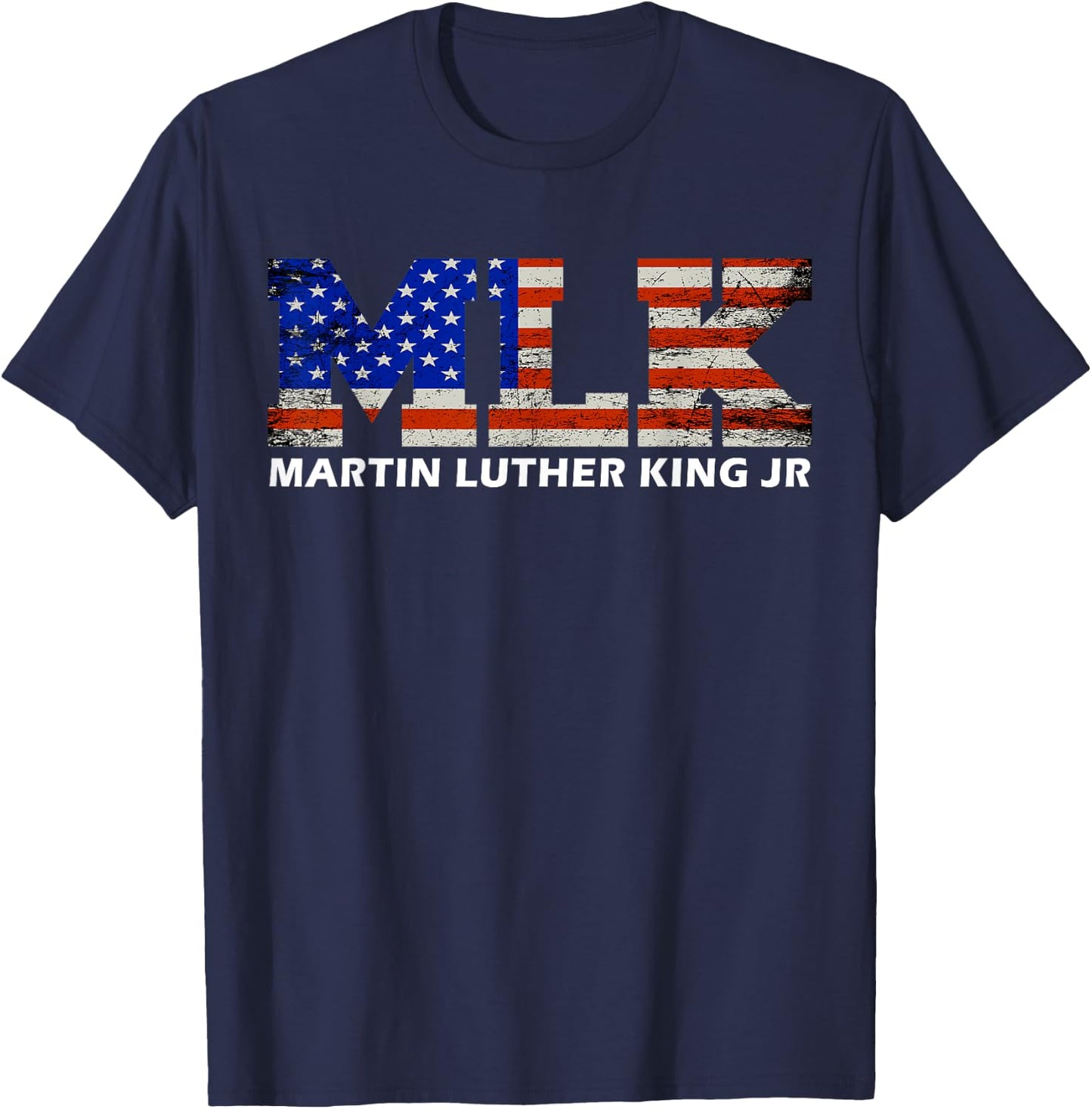 Martin Luther King jr Day Funny MLK vintage freedom gift T-Shirt - T-Shirt | Navy