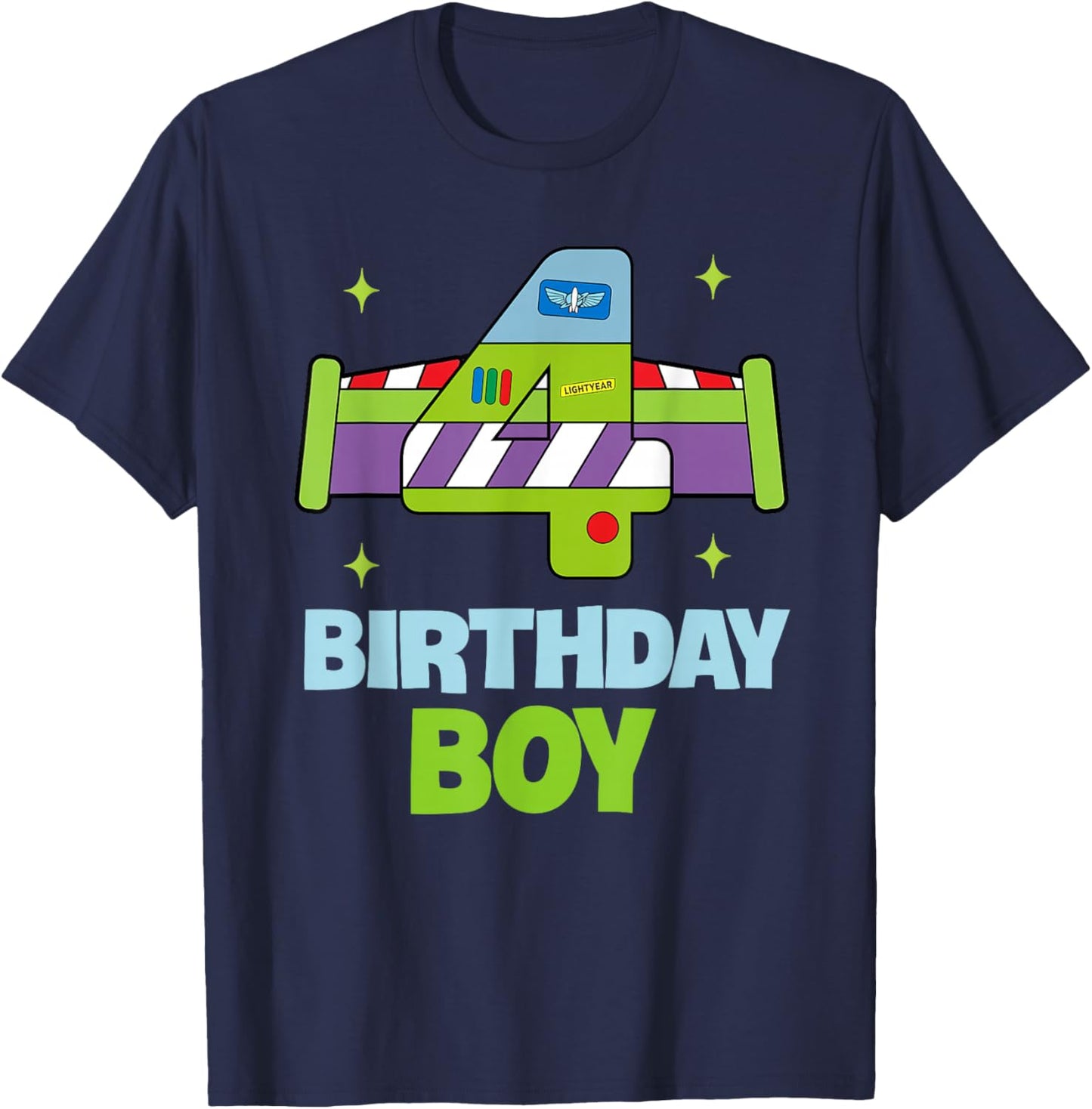 4th Birthday Boy Toy Lover Funny 4 Year Old Story Bday Party T-Shirt - T-Shirt | Navy