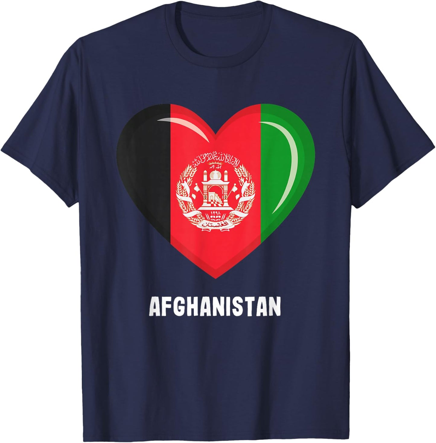 Afghanistan Flag Shirt | Afghanistan T-Shirt - T-Shirt | Navy