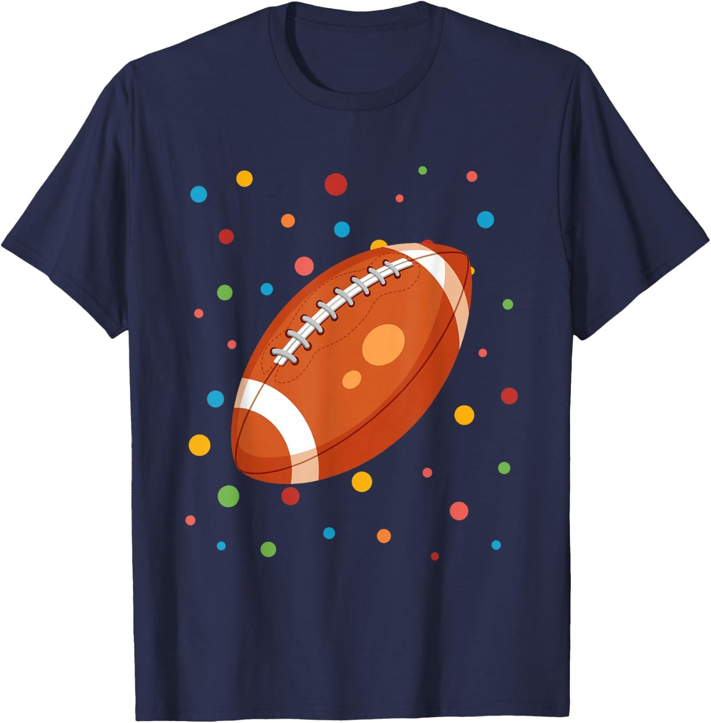 Dot Day Shirt Polka Dots Football Kids Boys Girls Youth T-Shirt - T-Shirt | Navy