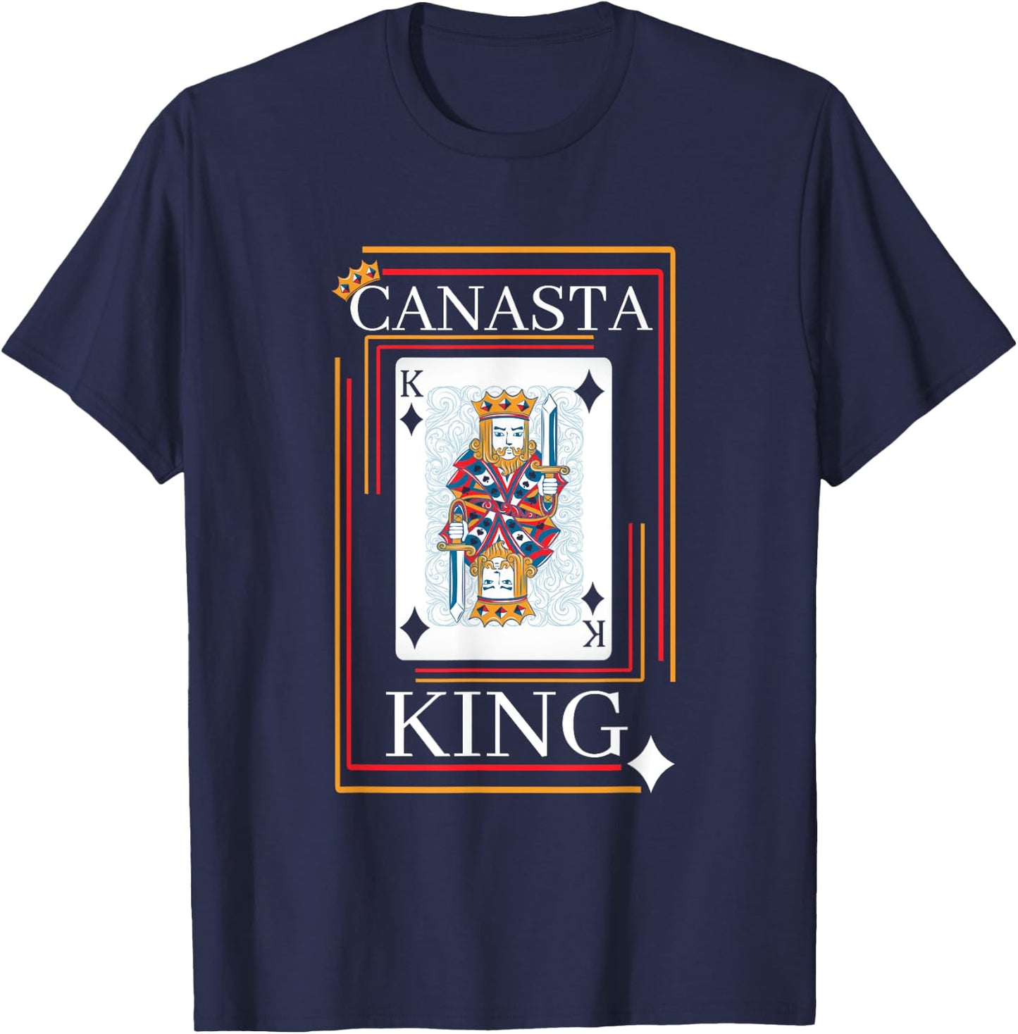 Funny Play Canasta King Love Canasta Player T-Shirt - T-Shirt | Navy