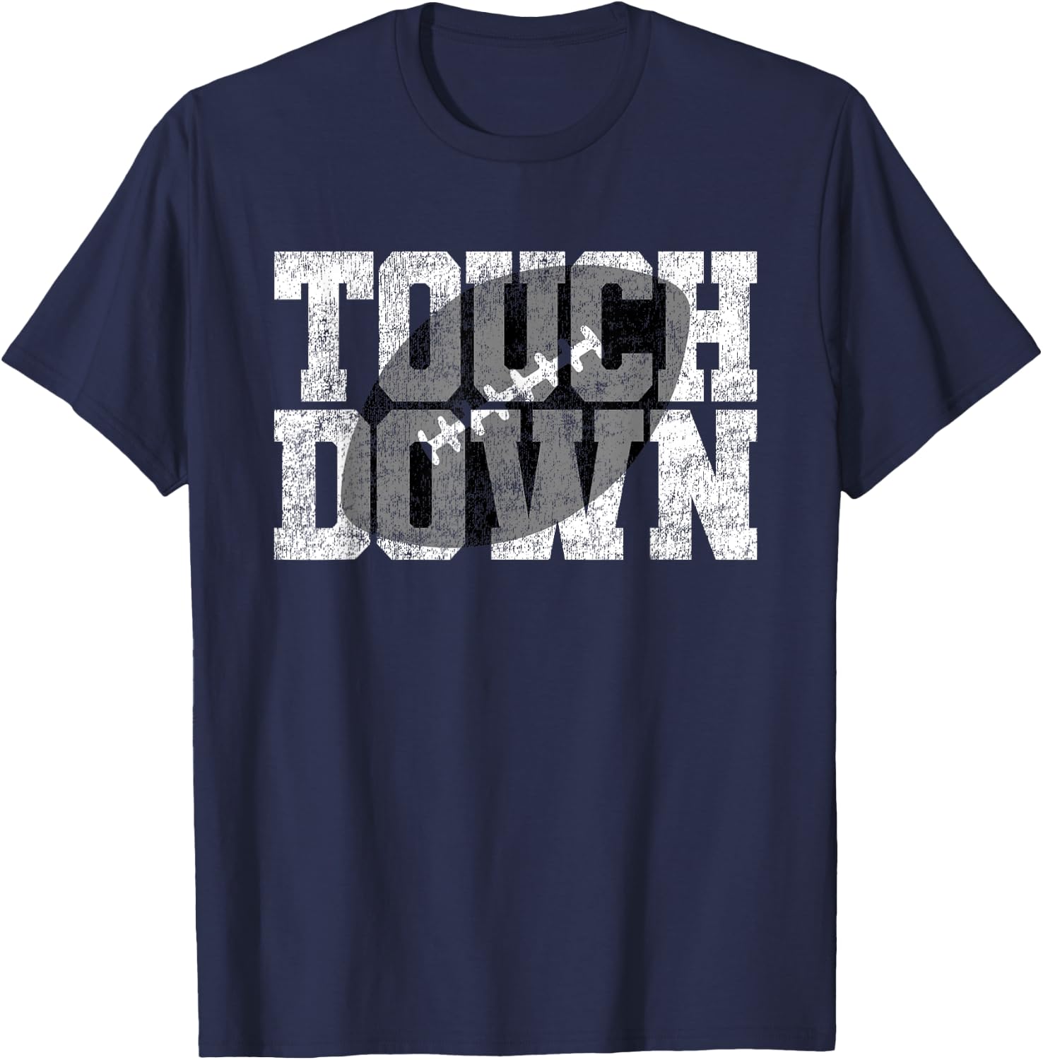 Football Fan Gear Vintage Touchdown Graphic Novelty T-Shirt - T-Shirt | Navy