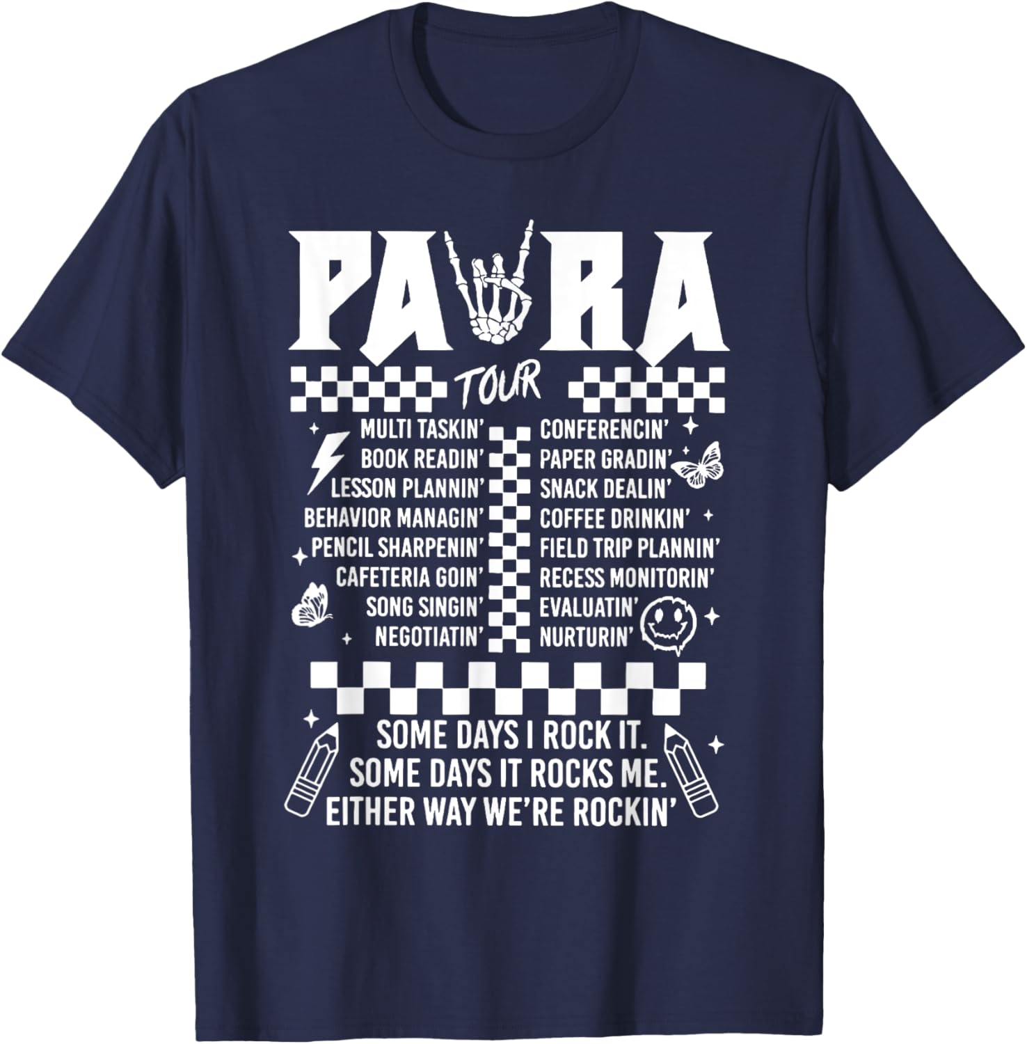 Para Tour Retro Groovy Gifts For Family T-Shirt - T-Shirt | Navy