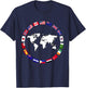 World Map Country Flag Atlas T-Shirt - T-Shirt | Navy