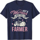 Just A Woman Who Loves Her Farmer Husband Gift Wife Present T-Shirt - T-Shirt | Navy