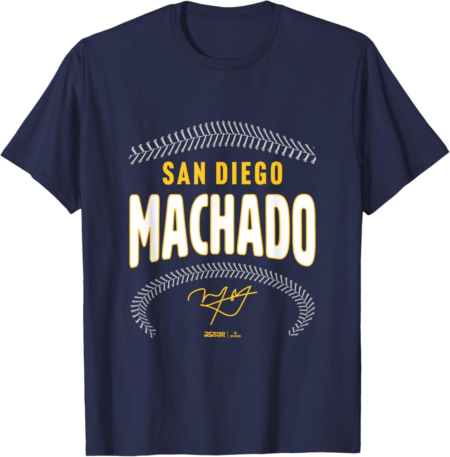 Manny Machado San Diego Baseball Name & Number (Front&Back) T-Shirt - T-Shirt | Navy