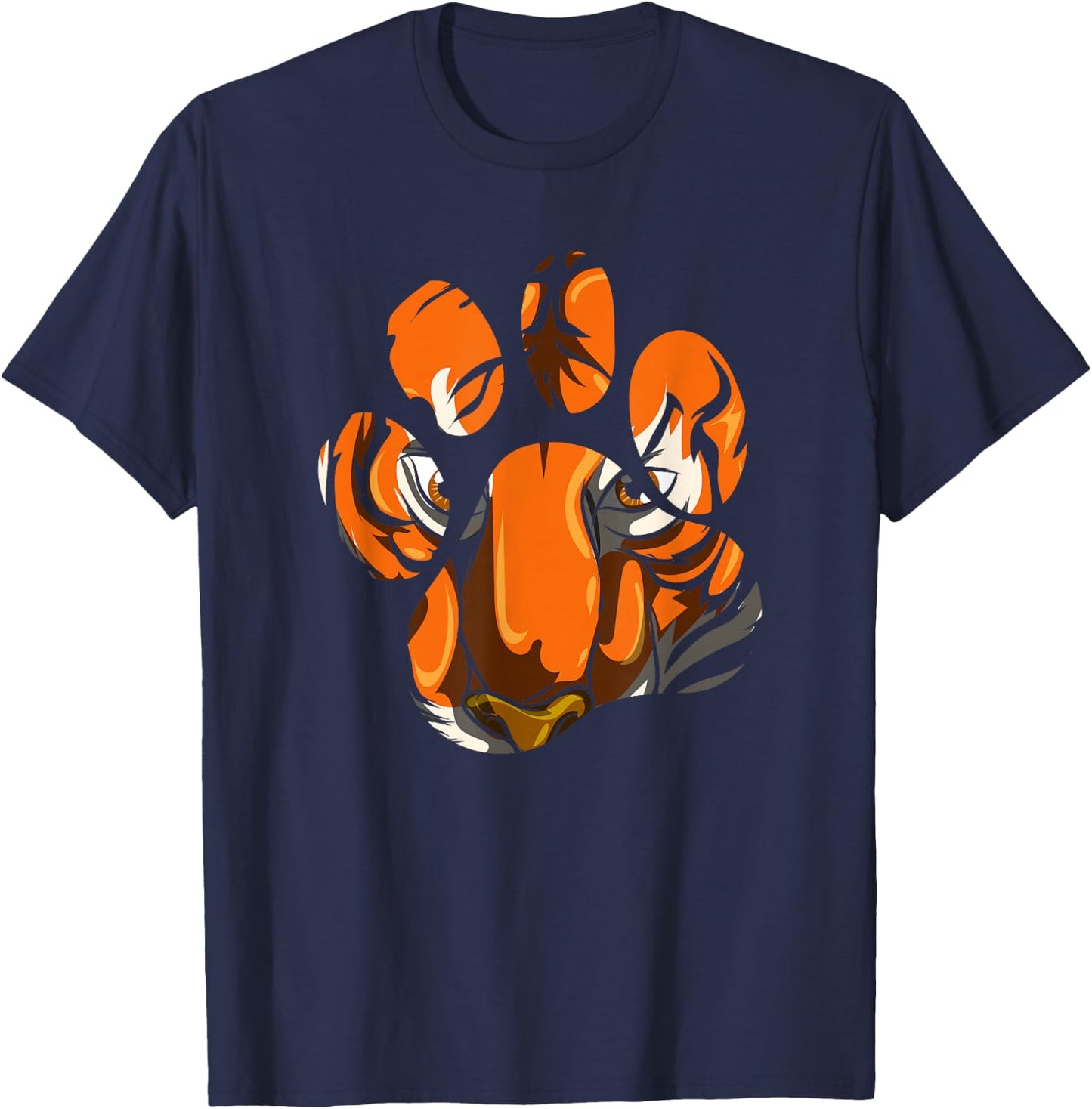 Tiger Paw Big Cat Tiger Men Women Kids T-Shirt - T-Shirt | Navy