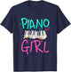 Gift Girls Music Lovers Piano T-Shirt - T-Shirt | Navy