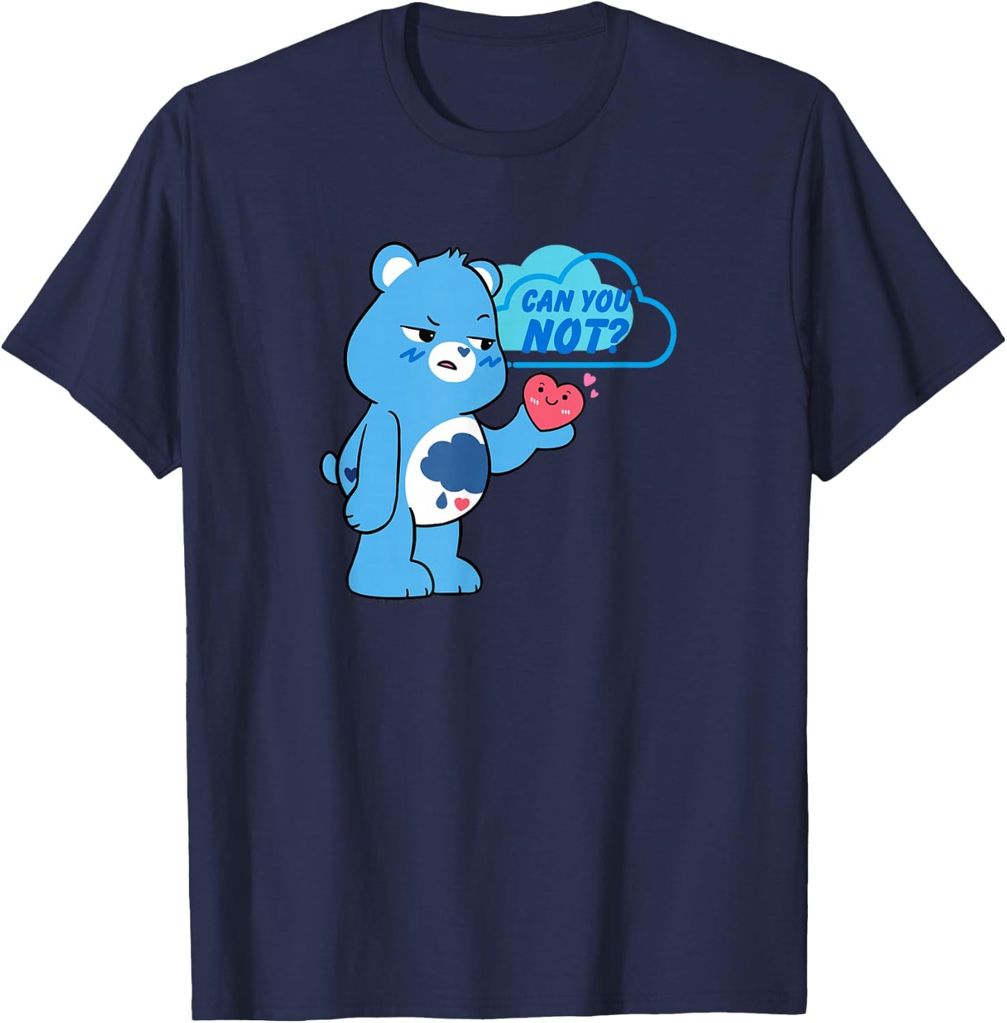 Care Bears Can You Not Grumpy Bear Cute Cartoon T-Shirt - T-Shirt | Navy
