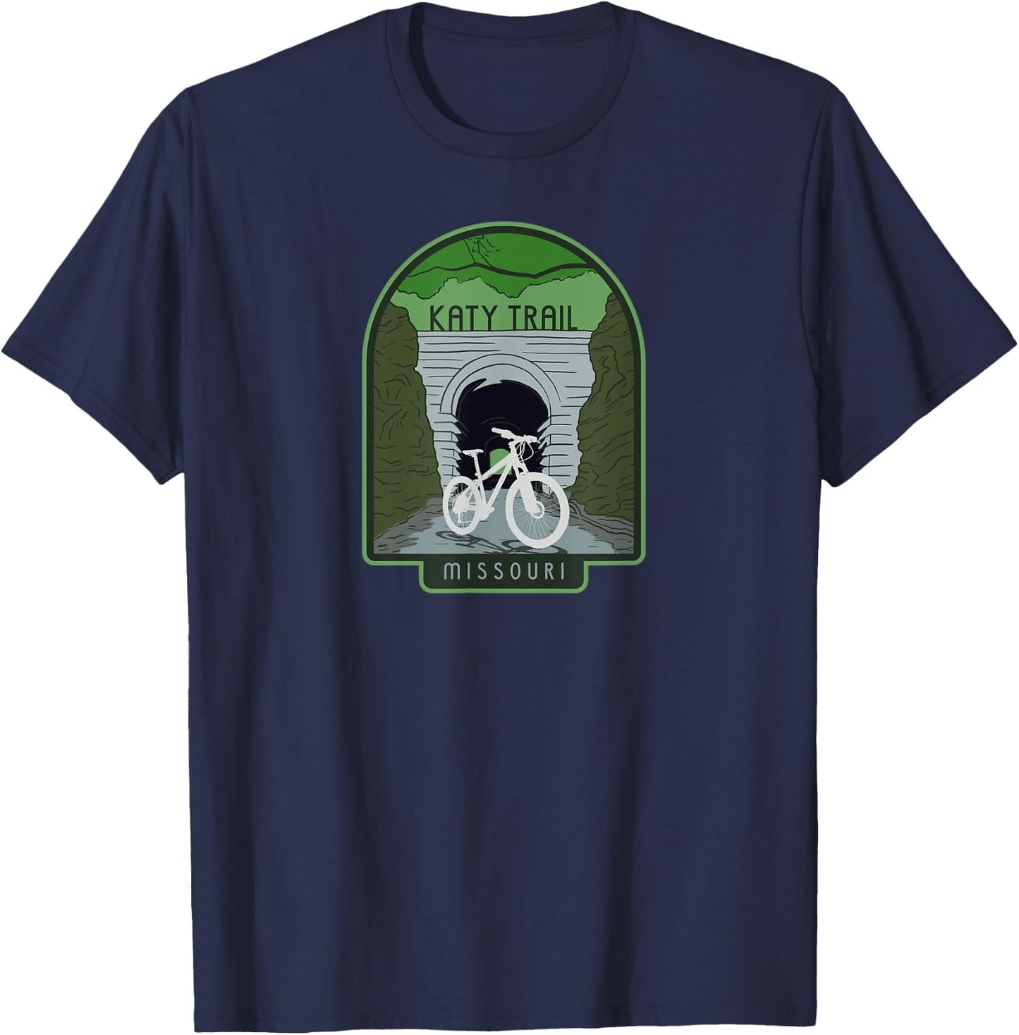 Katy Trail – Missouri, cycling T-Shirt - T-Shirt | Navy