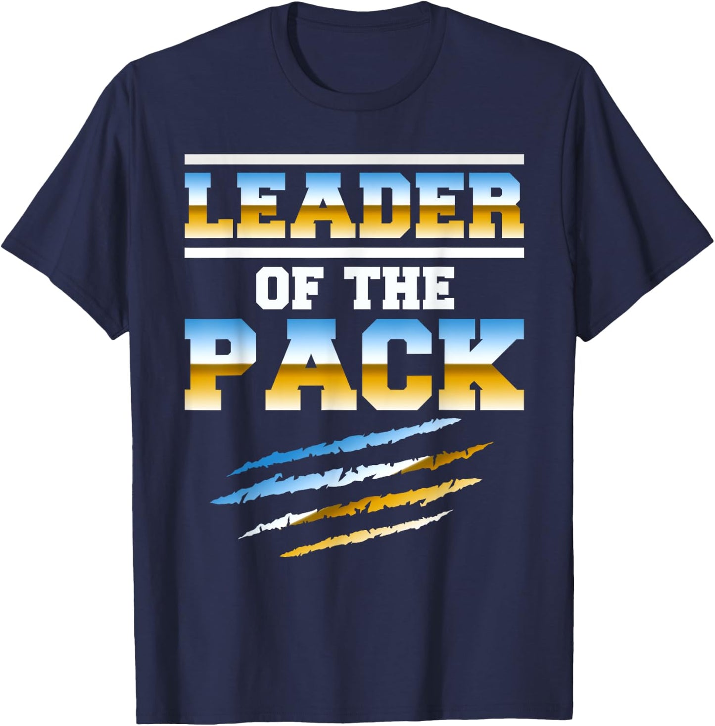 Wolf Pack Gift design | Leader of The Pack Paw Print design T-Shirt - T-Shirt | Navy