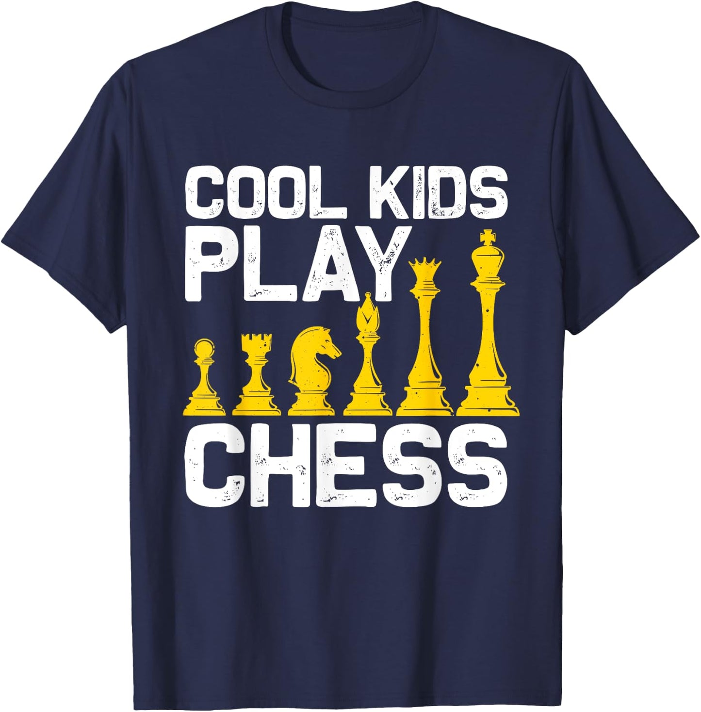 Funny Chess Gift Boys Girls Kids Chess Player Men Women T-Shirt - T-Shirt | Navy
