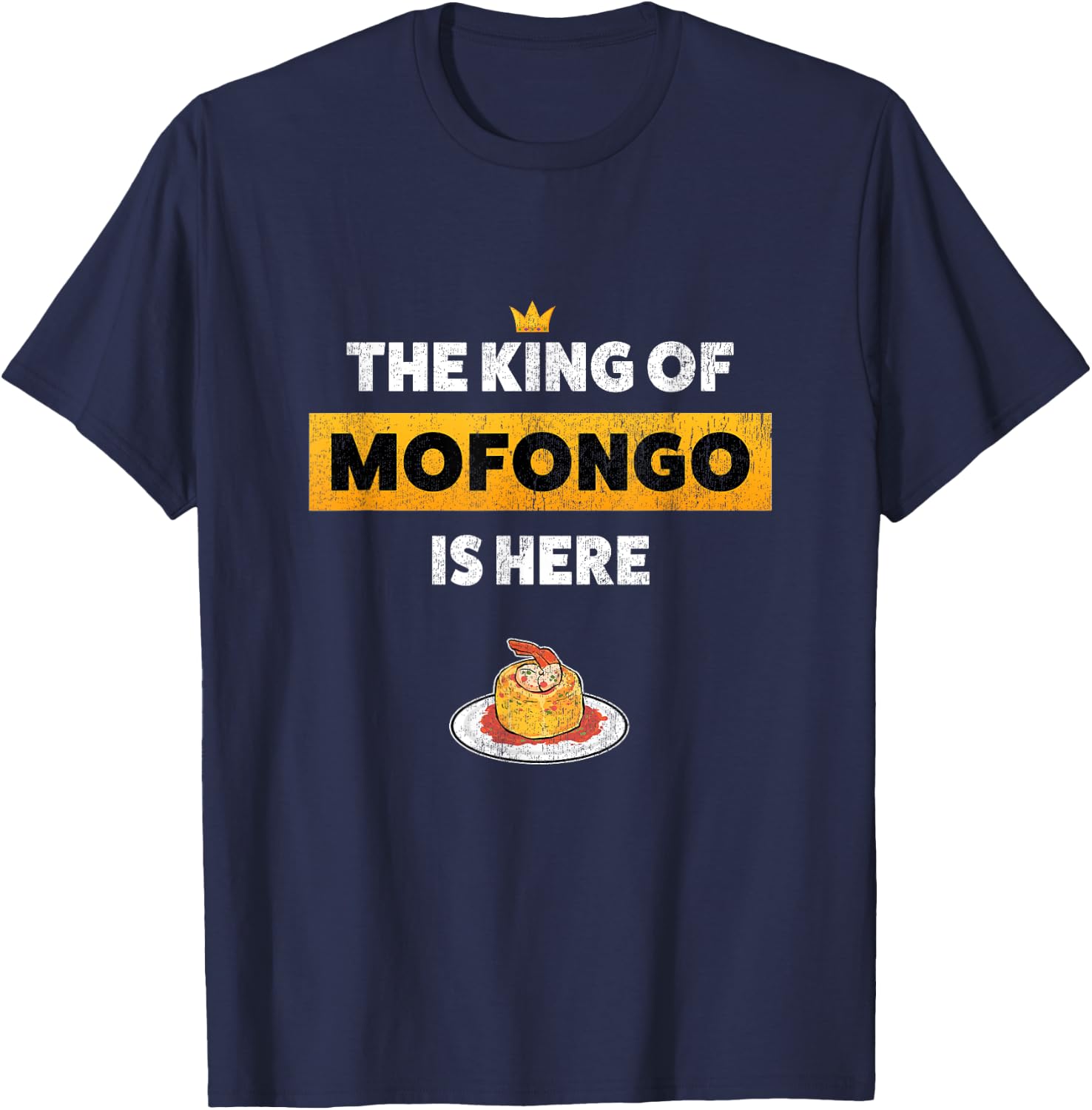 Funny Mofongo Puerto Rican Food T-Shirt - T-Shirt | Navy