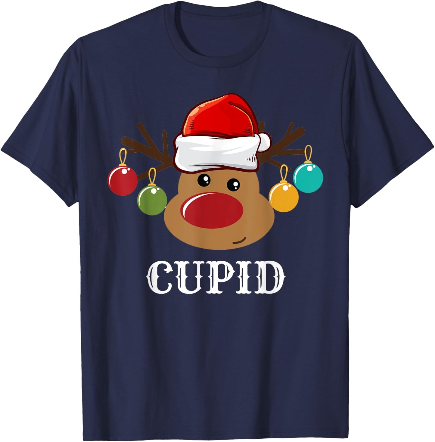 Santa Reindeer Cupid Xmas Group Costume T-Shirt - T-Shirt | Navy