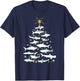 Shark Xmas Tree Holiday Gift Fishing Lover Funny Christmas T-Shirt - T-Shirt | Navy