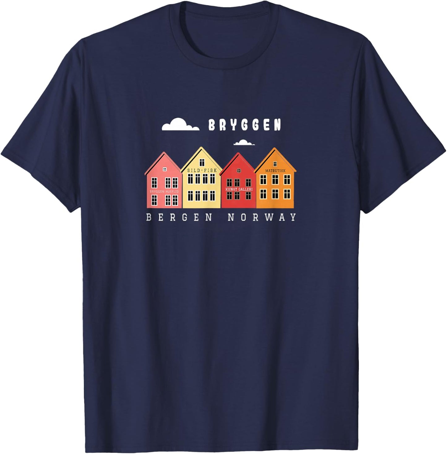Norway Bergen Bryggen XO4U Original T-Shirt - T-Shirt | Navy