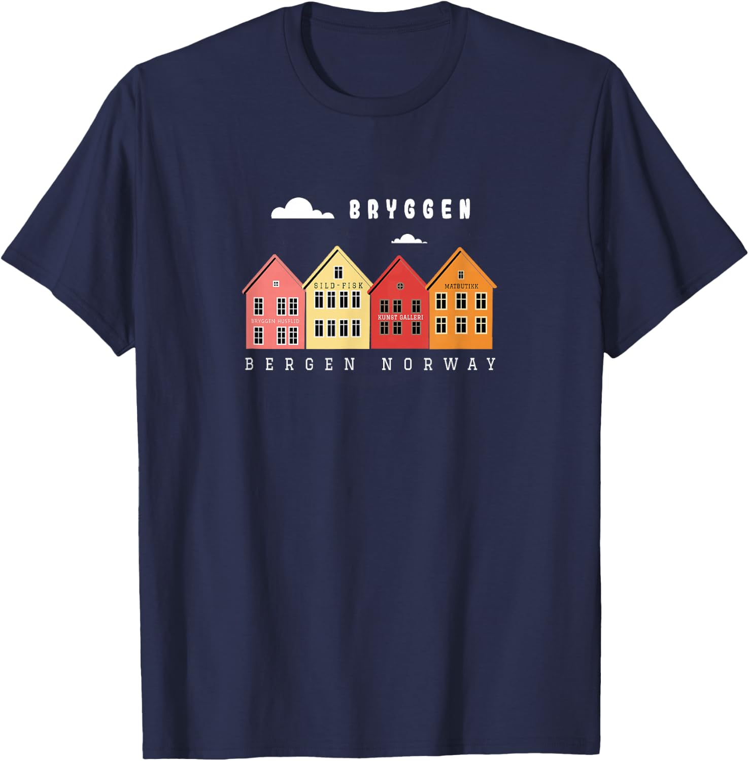 Norway Bergen Bryggen XO4U Original T-Shirt - T-Shirt | Navy