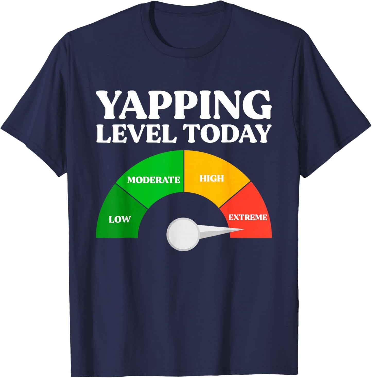 Yapping Level Today Funny Certified Professional Yapper T-Shirt - T-Shirt | Navy
