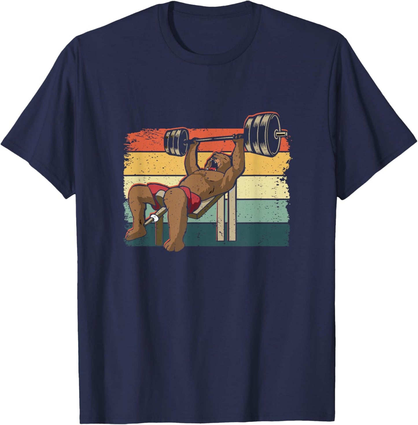 Powerlifter Weightlifting Bench Press Bear Powerlifting T-Shirt - T-Shirt | Navy