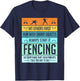 Funny Fencing Shirt Sport Pun Women Kids T-Shirt - T-Shirt | Navy