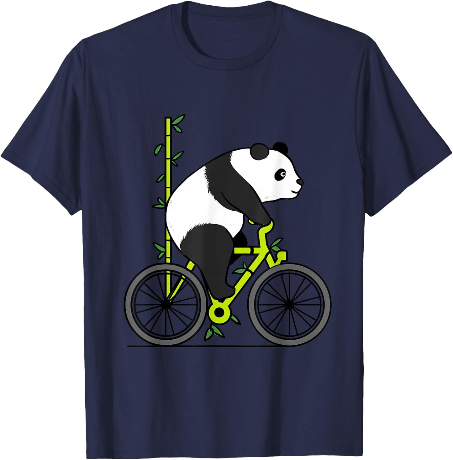 Panda Riding Bike T-Shirt - T-Shirt | Navy