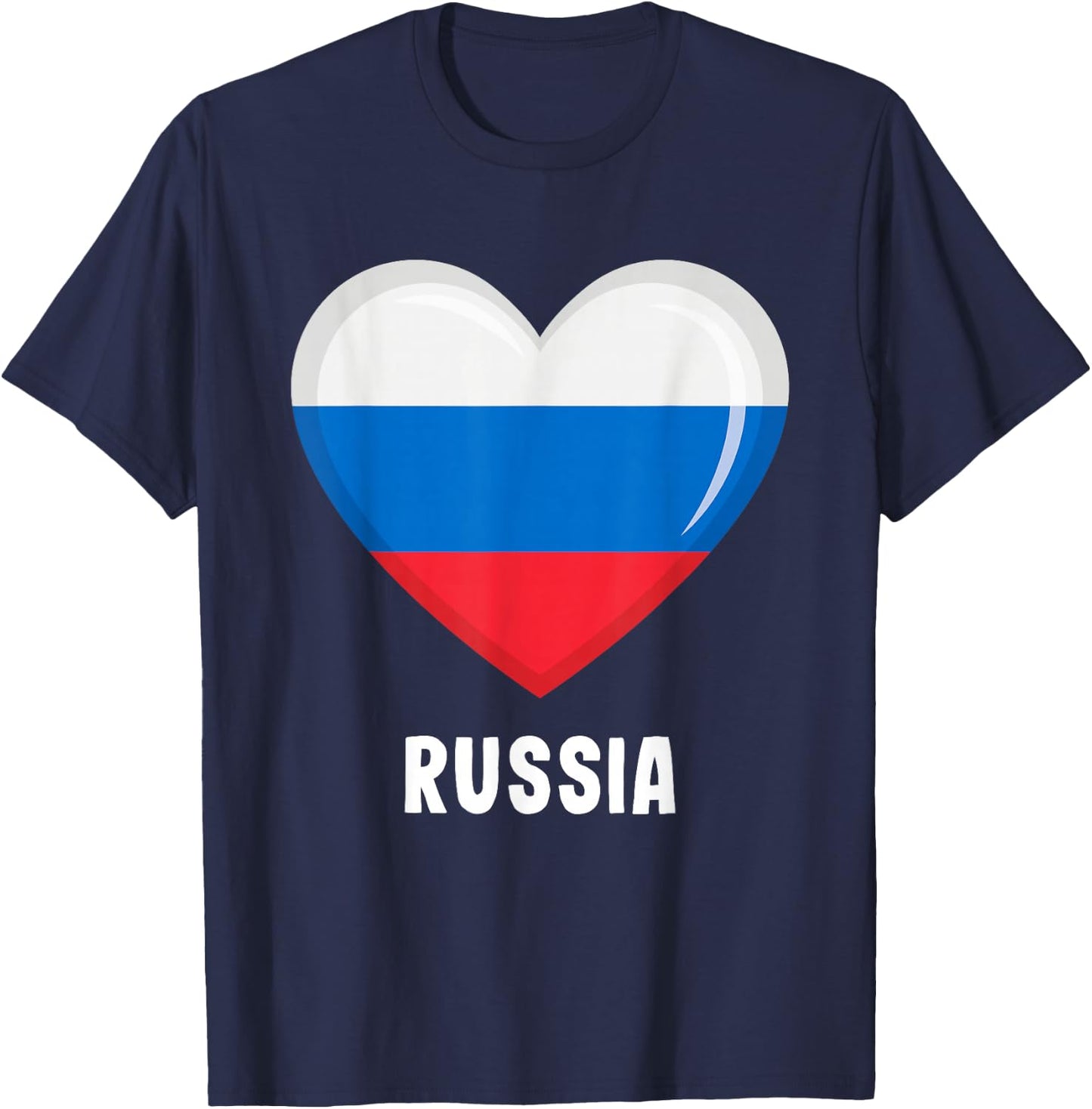 Russia Flag Shirt Russian T-Shirt - T-Shirt | Navy