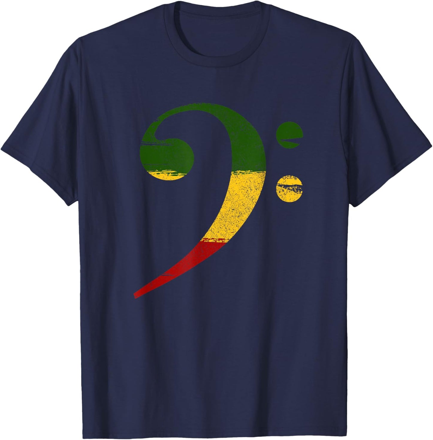 Reggae bass bassist Rastafarian T-Shirt - T-Shirt | Navy