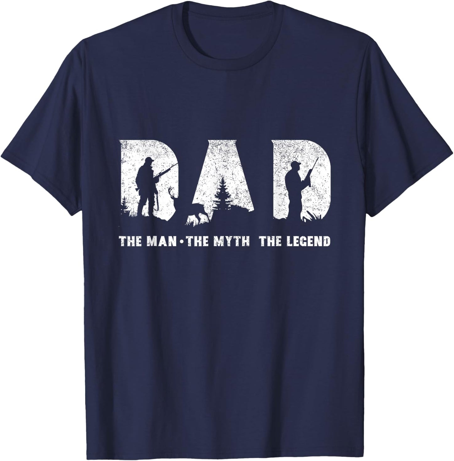Hunting Dad The Man The Myth The Legend Father's Day T-Shirt - T-Shirt | Navy