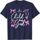 Cute Coquette Bow Christian Bible I Am a Child of God T-Shirt - T-Shirt | Navy