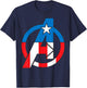 Marvel Avengers Captain America Costume Fill Logo T-Shirt - T-Shirt | Navy