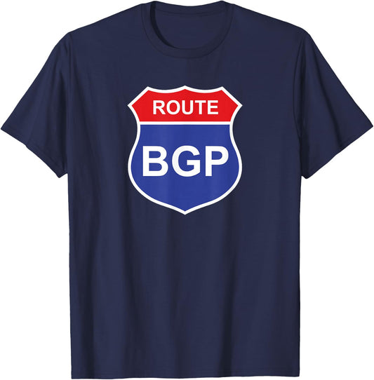 BGP Funny Network Engineer Geeky Nerd T-Shirt - T-Shirt | Navy