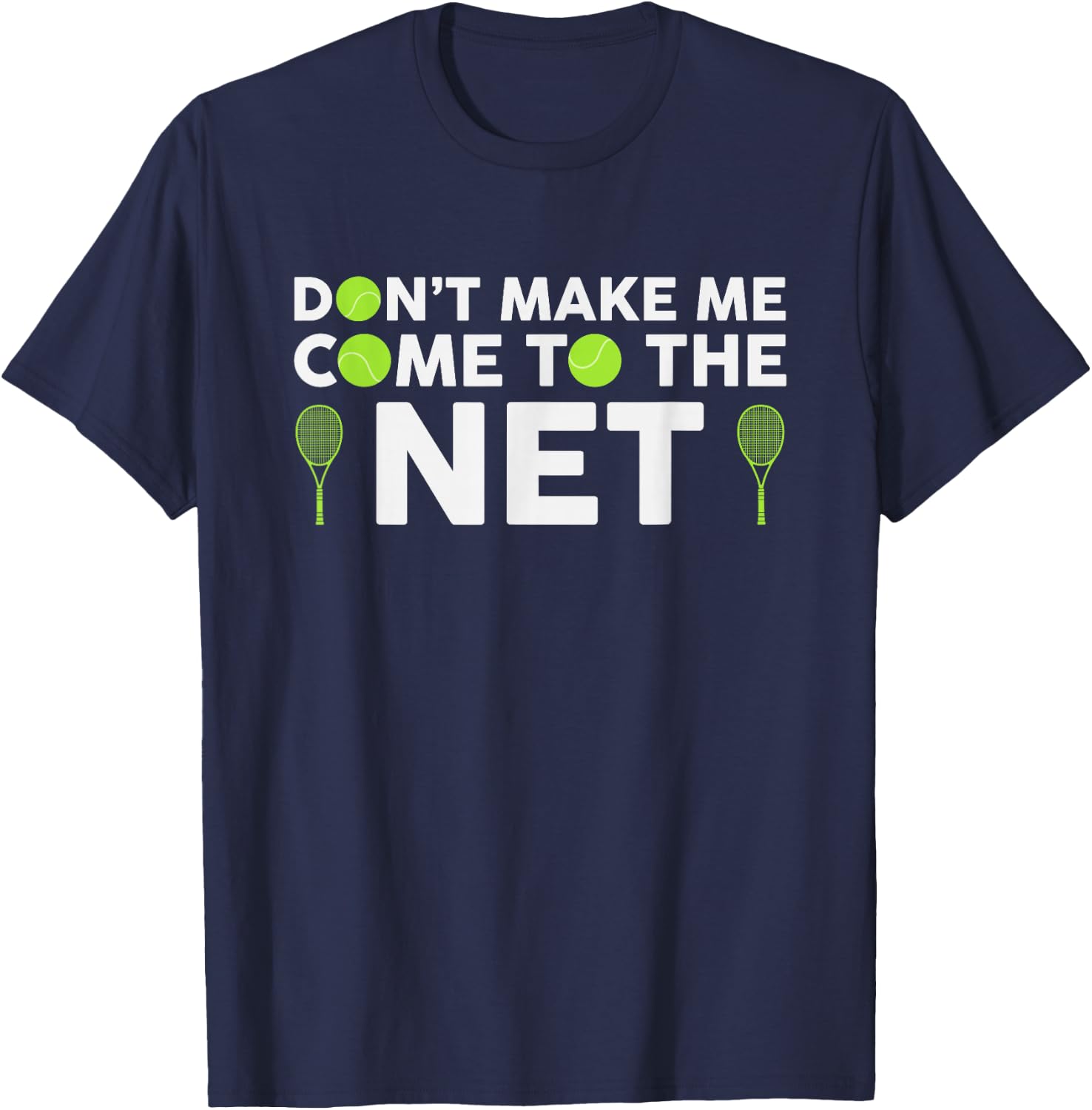 Funny Tennis Player Racket Ball Game Gag Gift Men Women Kids T-Shirt - T-Shirt | Navy