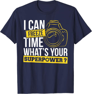 Photograph I can freeze Time Photography Photo Photographer T-Shirt - T-Shirt | Navy