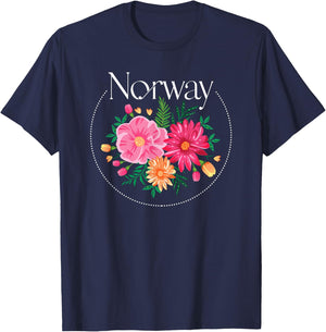 Norway Nature Mountain Hiking Gift Norway T-Shirt - T-Shirt | Navy