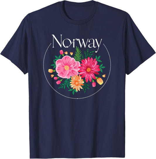 Norway Nature Mountain Hiking Gift Norway T-Shirt - T-Shirt | Navy