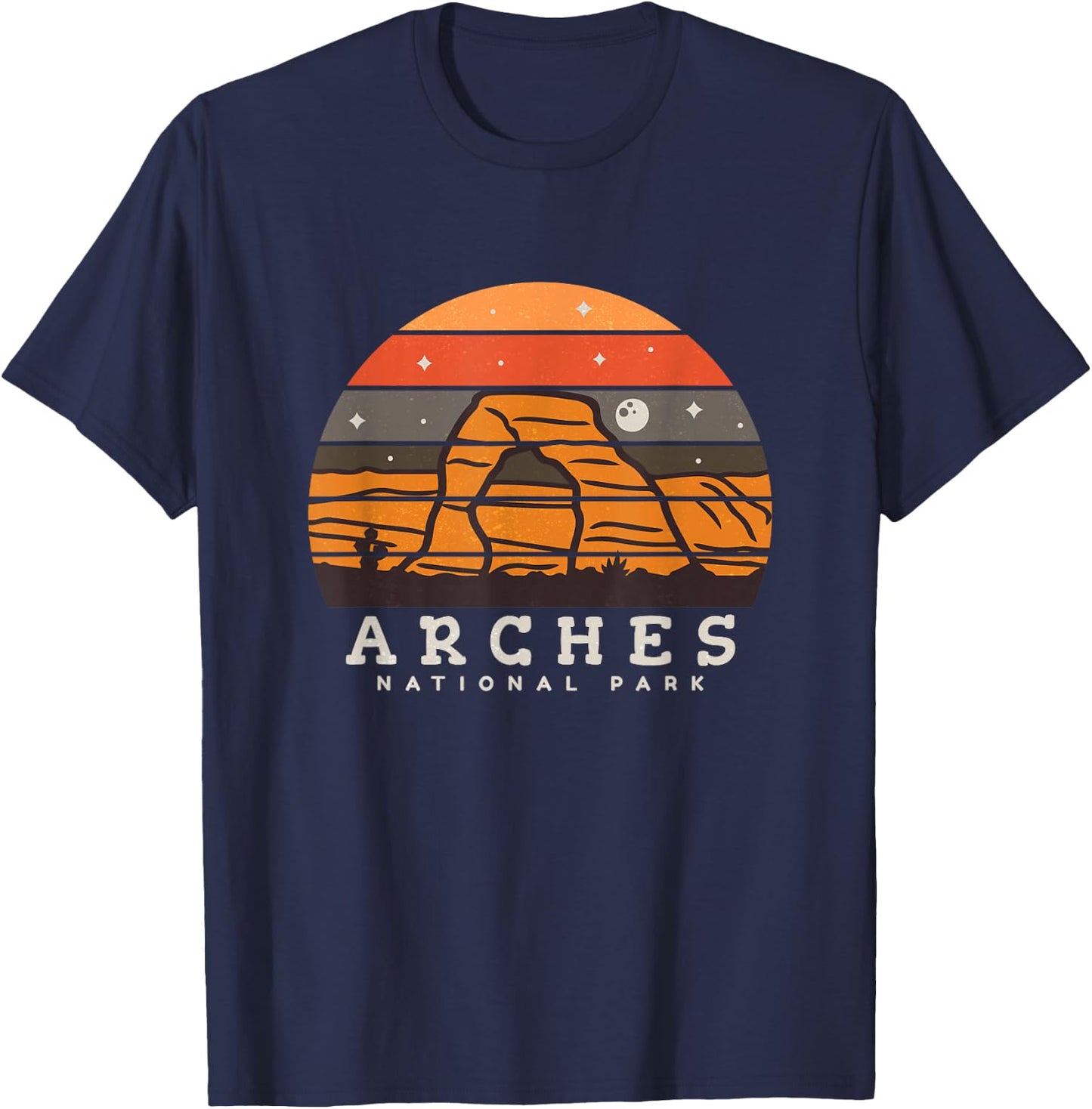 Arches National Park Moab Utah Vintage T-Shirt - T-Shirt | Navy