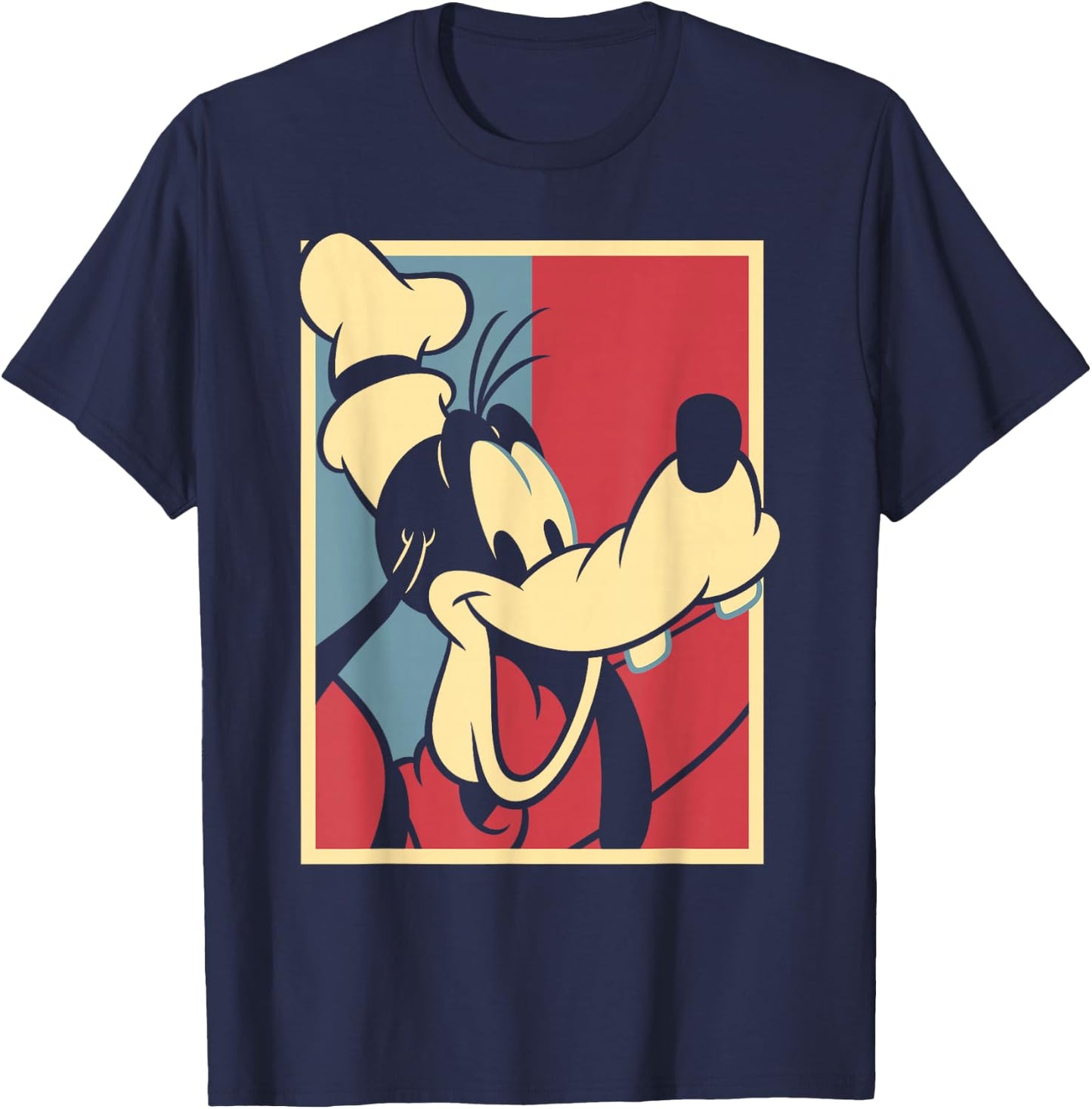 Disney Mickey & Friends Americana Goofy Red & Blue Pop T-Shirt - T-Shirt | Navy