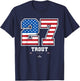 Mike Trout - US Flag Number T-Shirt - T-Shirt | Navy