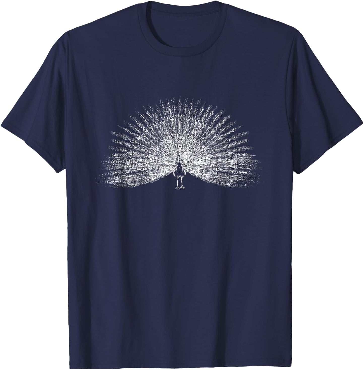 Distressed Peacock T-Shirt - T-Shirt | Navy