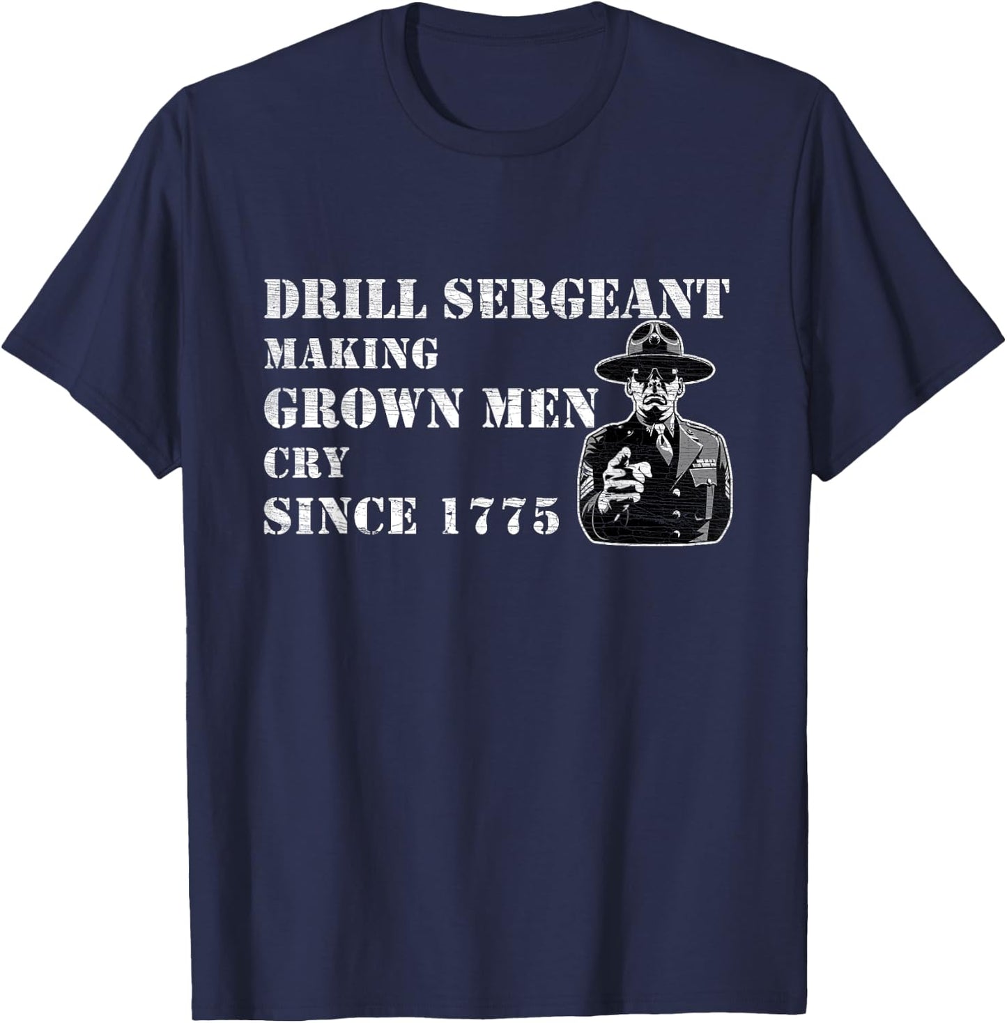 Drill Sergeant Military Drill Team Instructor Bootcamp Gifts T-Shirt - T-Shirt | Navy