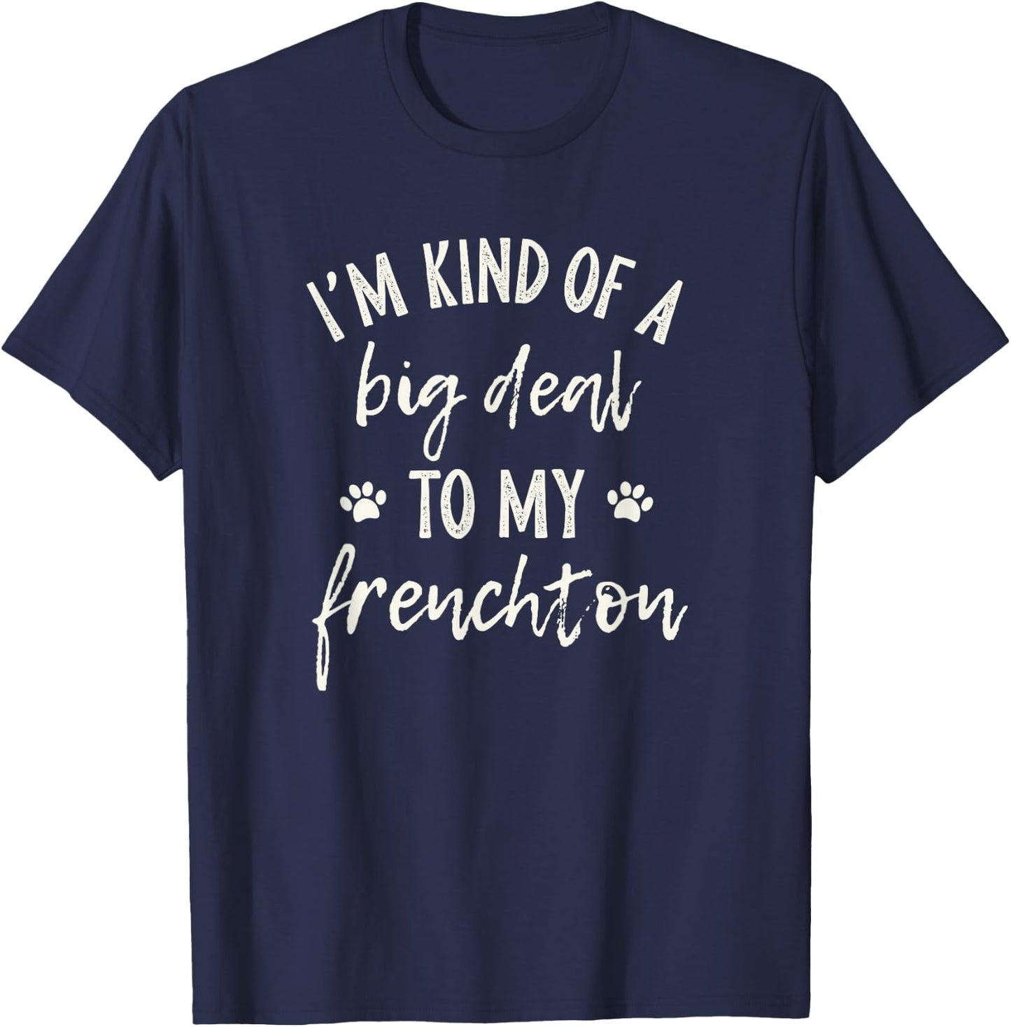 Frenchton Gifts - Cute Frenchton Dog , Black, Women's, Adult, Short Sleeve, , Small T-Shirt - T-Shirt | Navy