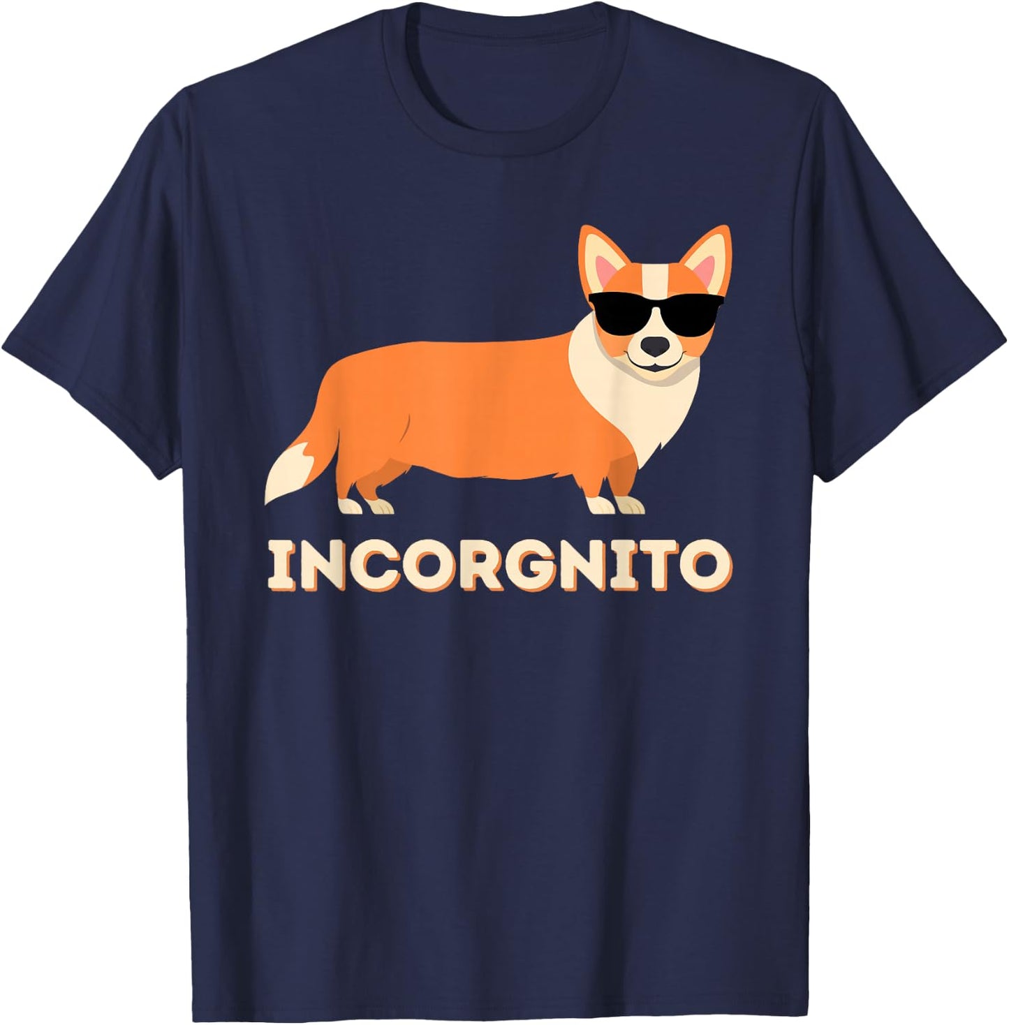 Incorgnito - Funny Welsh Corgi Owner Dog Lover Small T-Shirt - T-Shirt | Navy