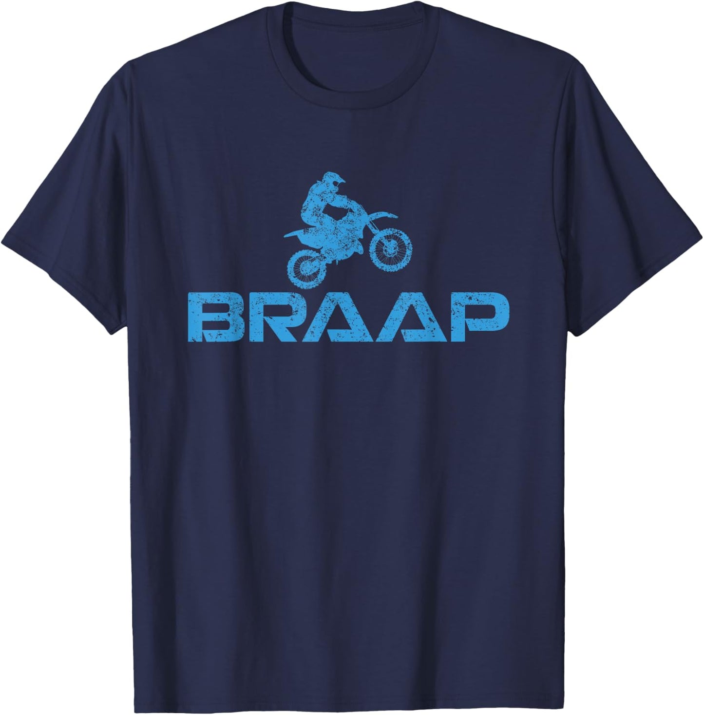 Dirt Bike Braaap Shirt, Youth Motorcross, Kids Dirt Bike T-Shirt - T-Shirt | Navy