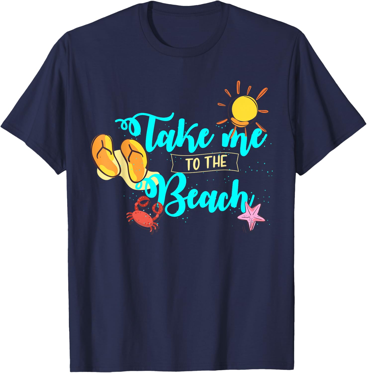 For Surfer or Kitesurfer in Vacation or Take Me to the Beach T-Shirt - T-Shirt | Navy