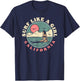 Surf Like A Girl Vintage 80s Beach & Surfing Retro Graphic T-Shirt - T-Shirt | Navy