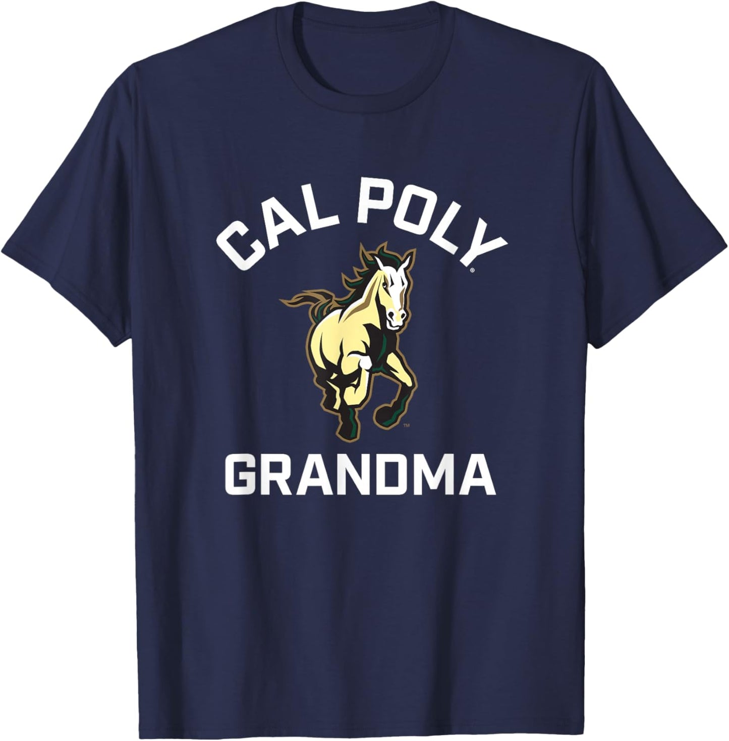 Cal Poly Mustangs Arched Grandma T-Shirt - T-Shirt | Navy